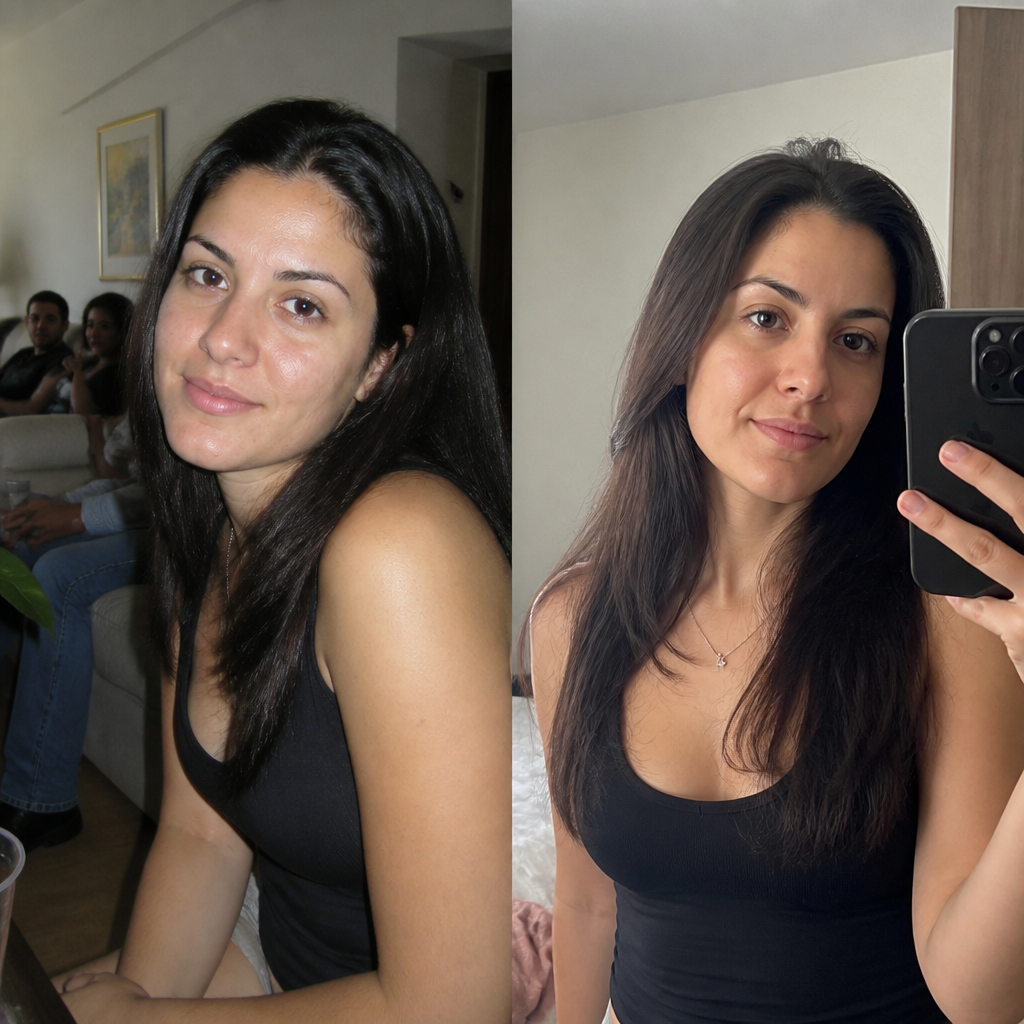Before and after - Marlene, 61