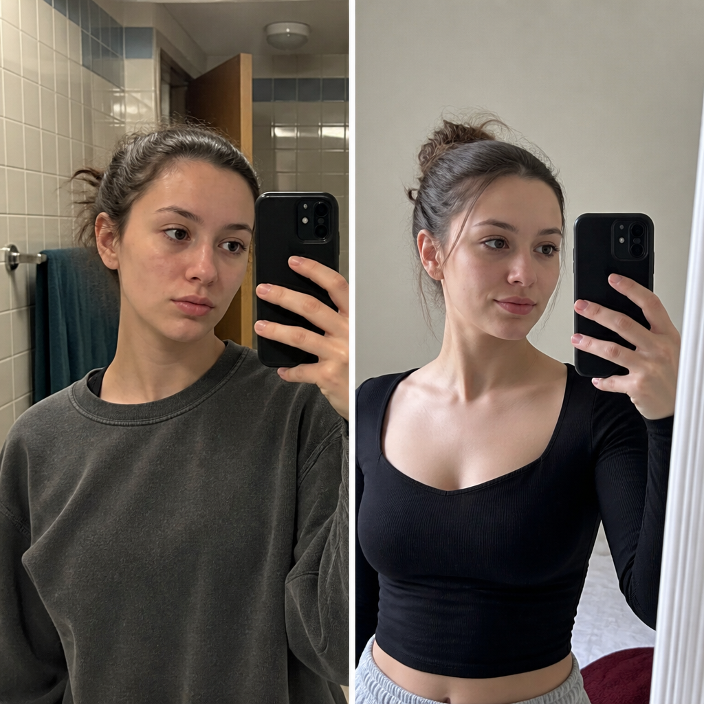 Before and after - Yolanda, 54