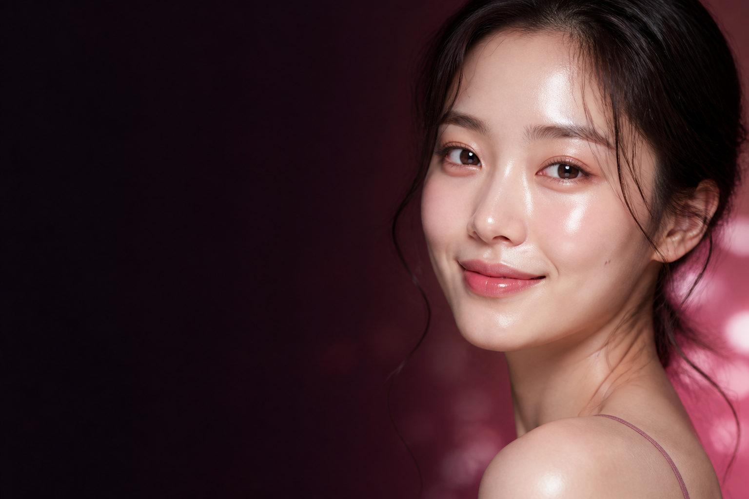 Glowing glass skin