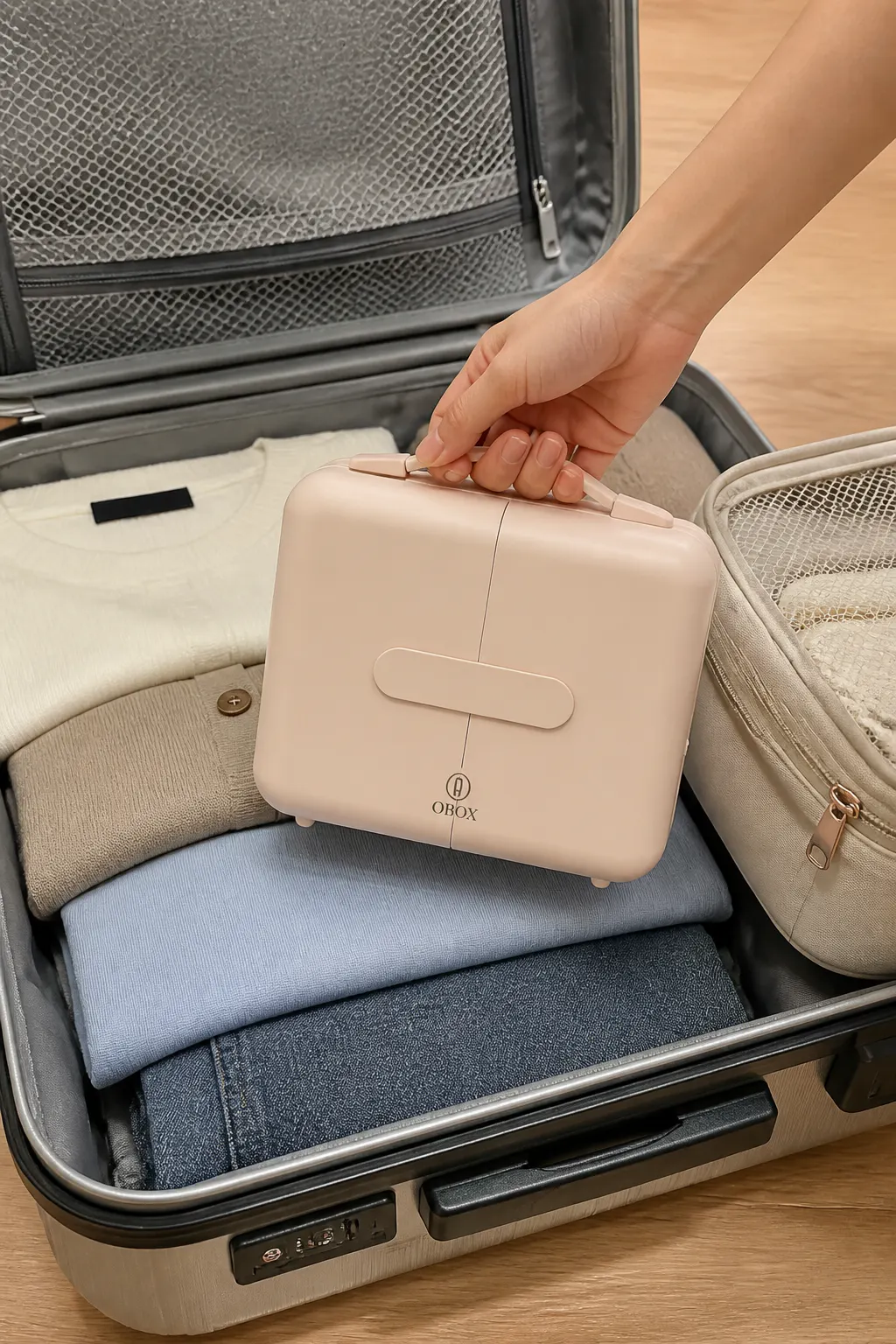 Case closing into its hard shell