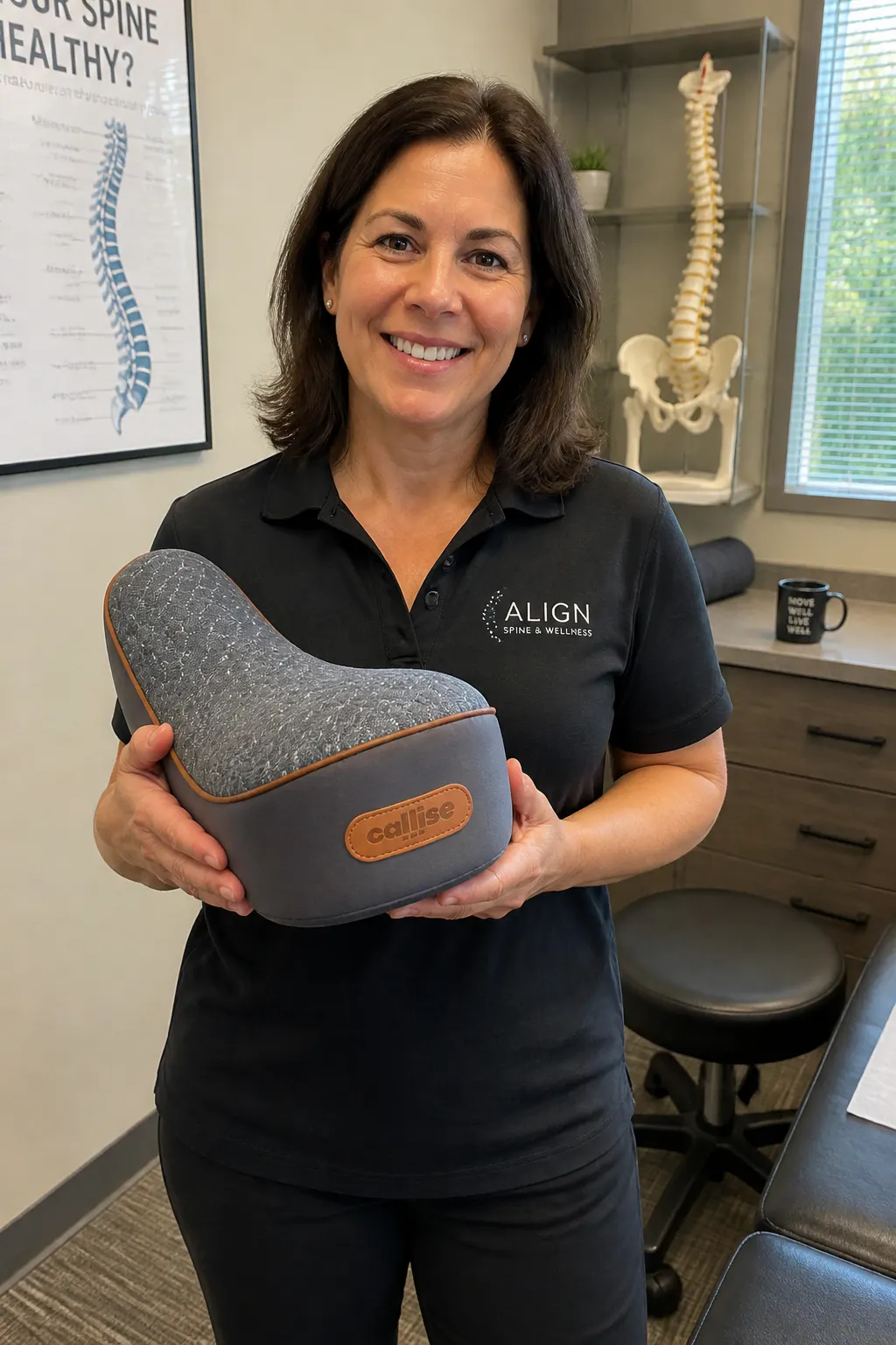 Physical therapist in a spine care clinic